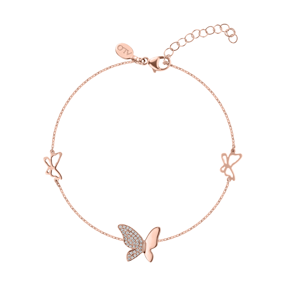 Bracelet with diamonds Delicate Butterfly