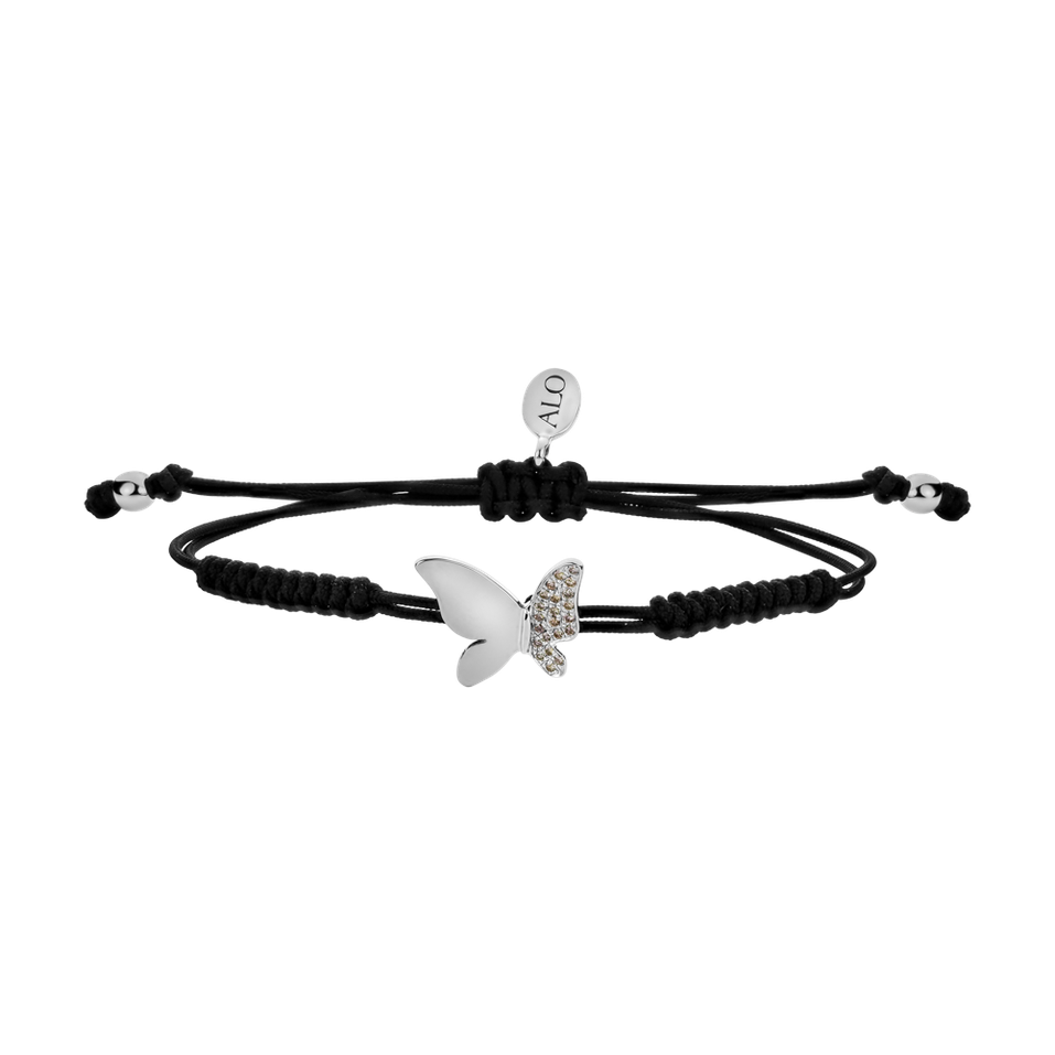 Bracelet with brown diamonds Sky Butterfly