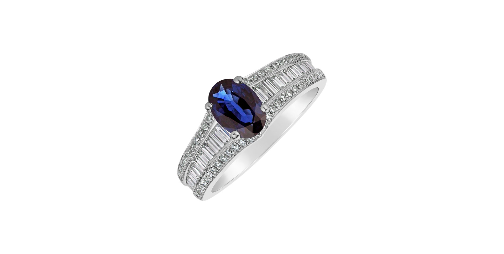 Diamond ring with Sapphire Sapphire Desire