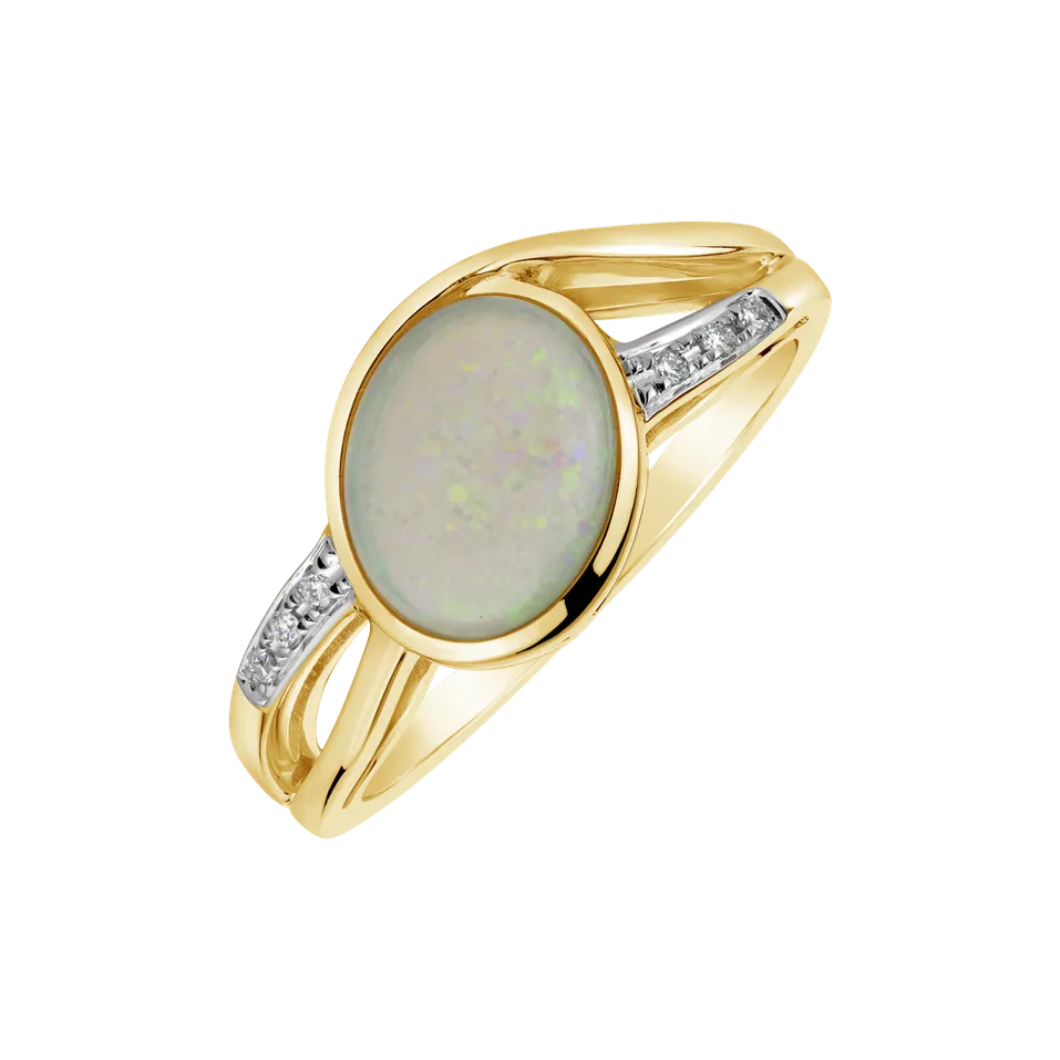 Diamond ring with Opal Exchange Visit