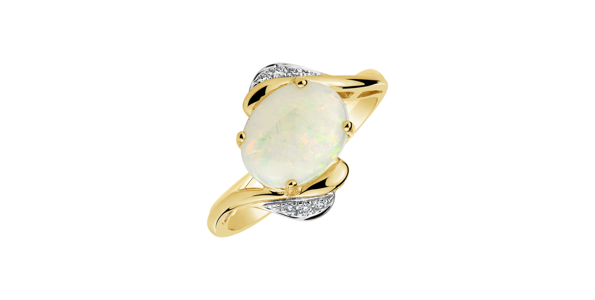 Diamond ring with Opal Proposal Advantage