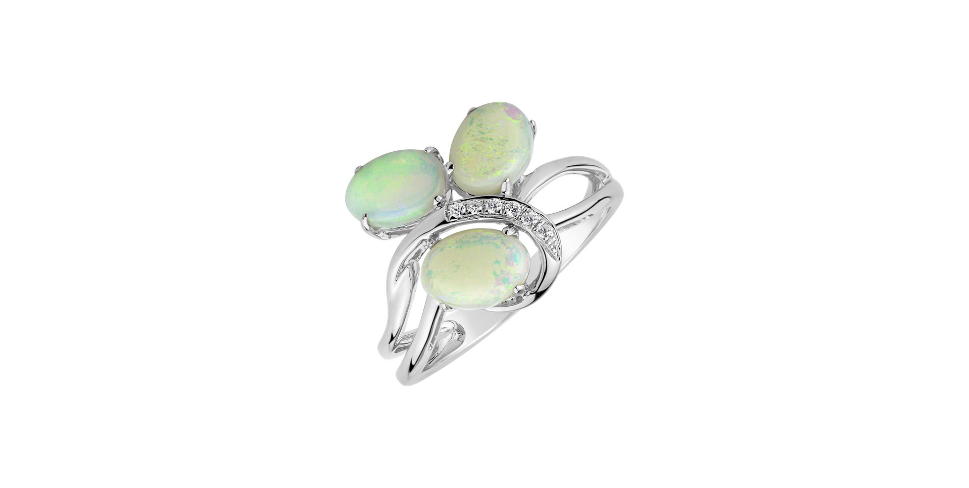 Diamond ring with Opal Freshman