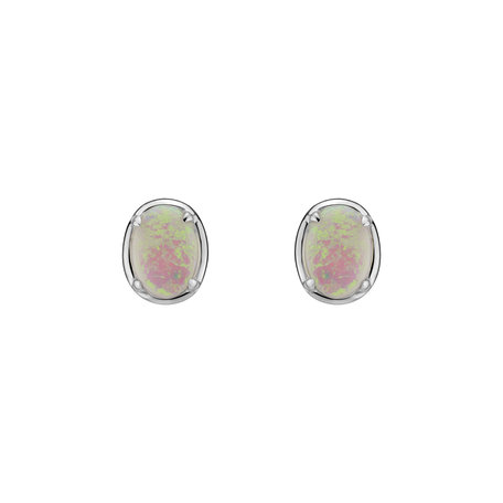 Earrings with Opal Iceberg