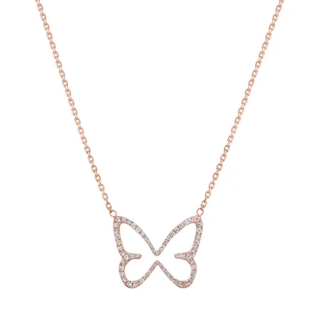 Diamond necklace Simple Papillon