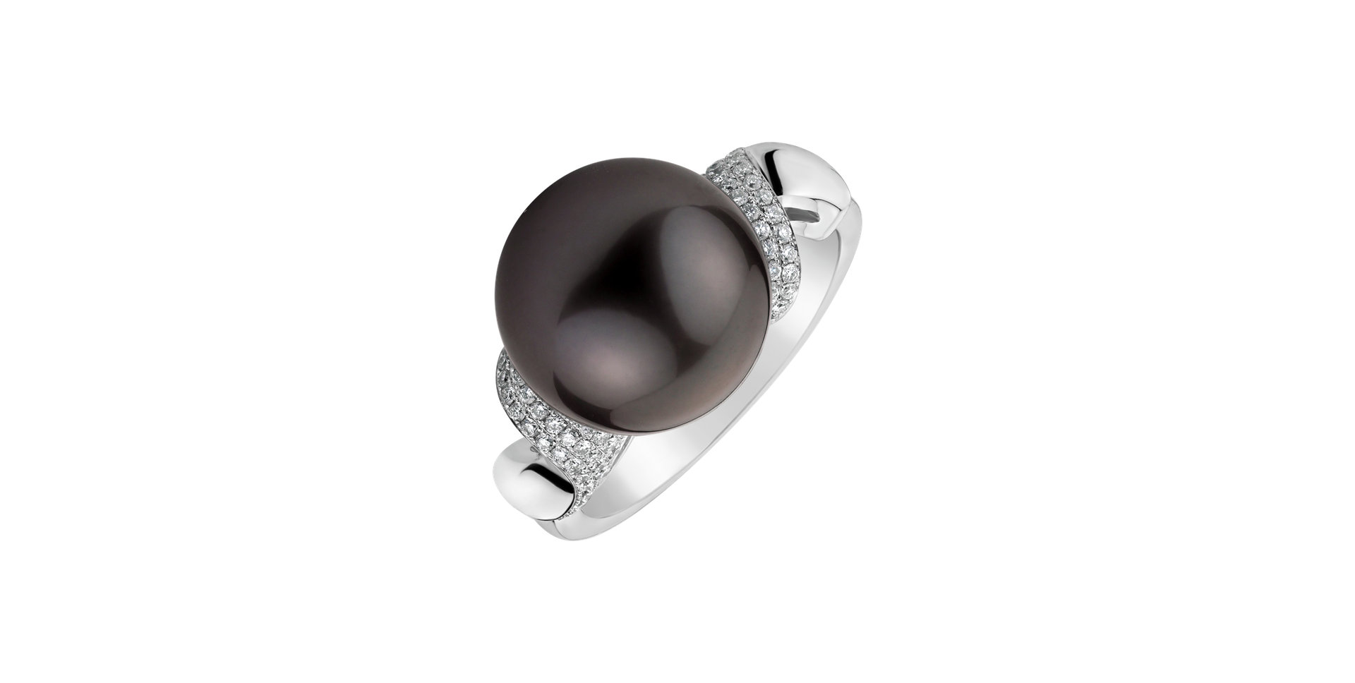 Diamond ring with Pearl Mermaid Song