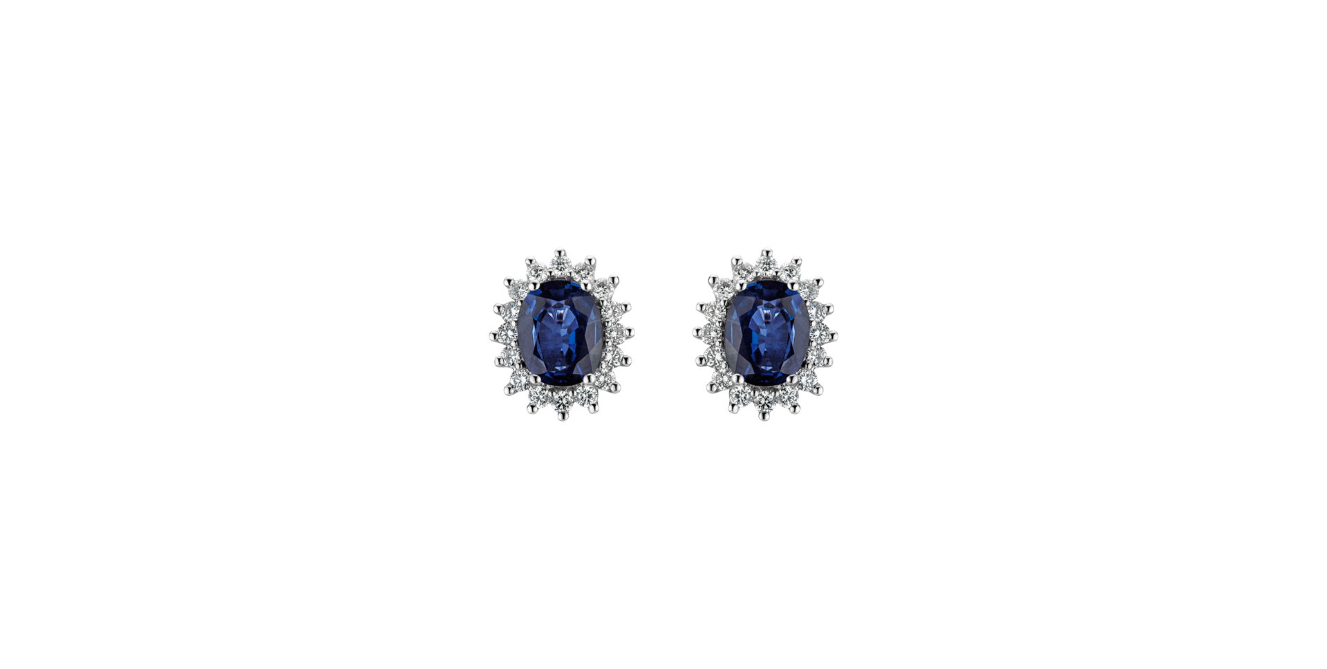 Diamond earrings with Sapphire Monarch Dream