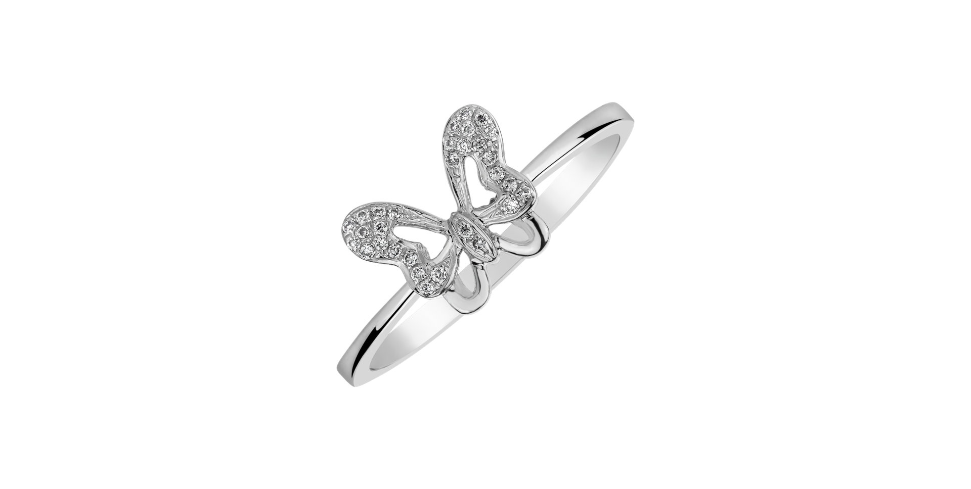Diamond ring Butterfly Wish