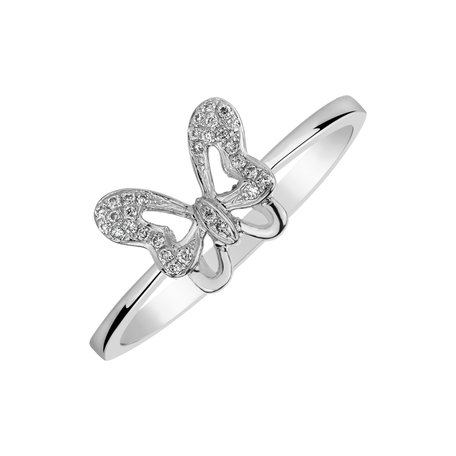 Diamond ring Butterfly Wish