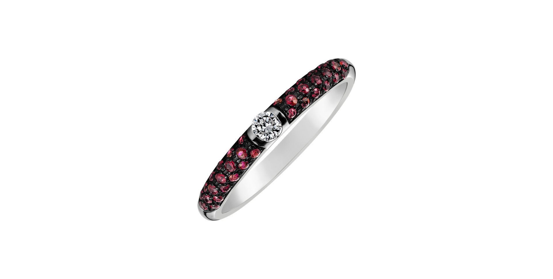 Diamond ring with Ruby Nanlisa