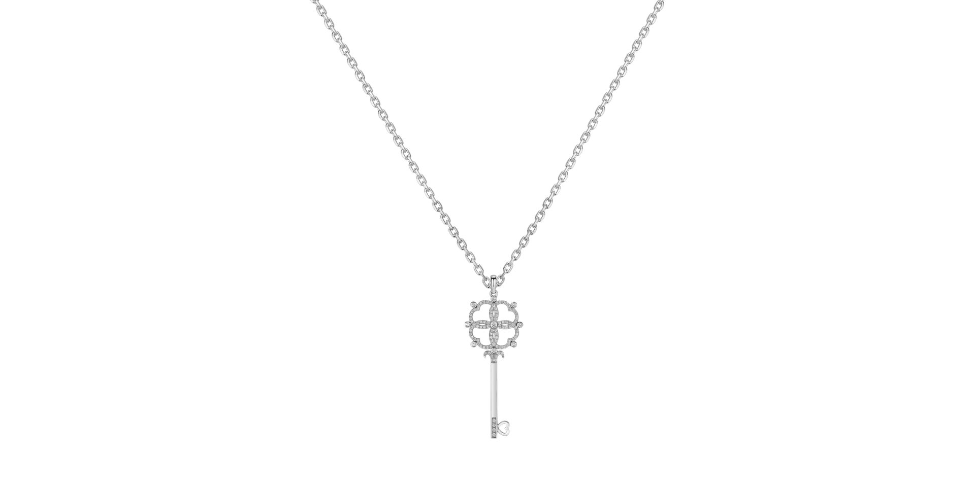 Diamond pendant Cross Key