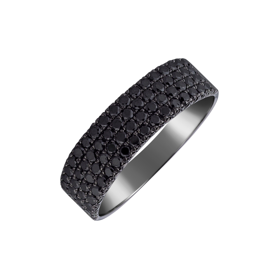 Ring with black diamonds Queen Eternity