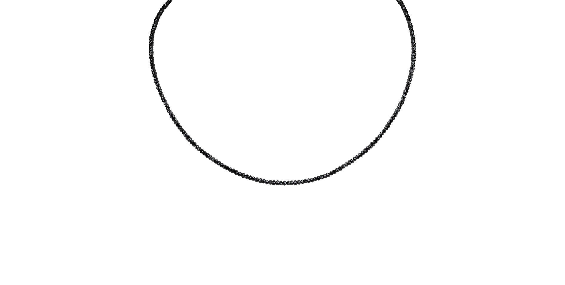 Necklace with black diamonds Night Jewel