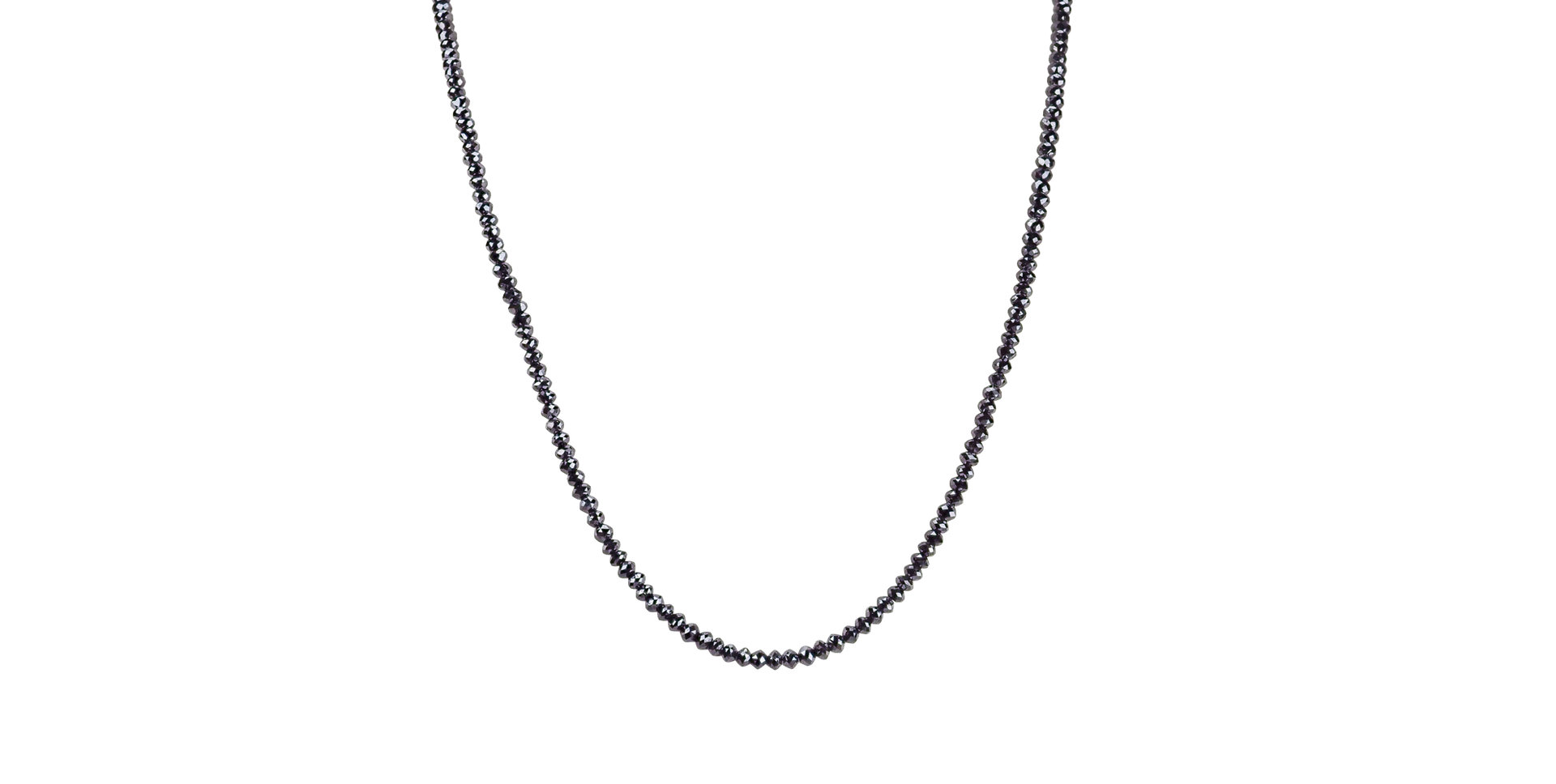 Necklace with black diamonds Night Jewel