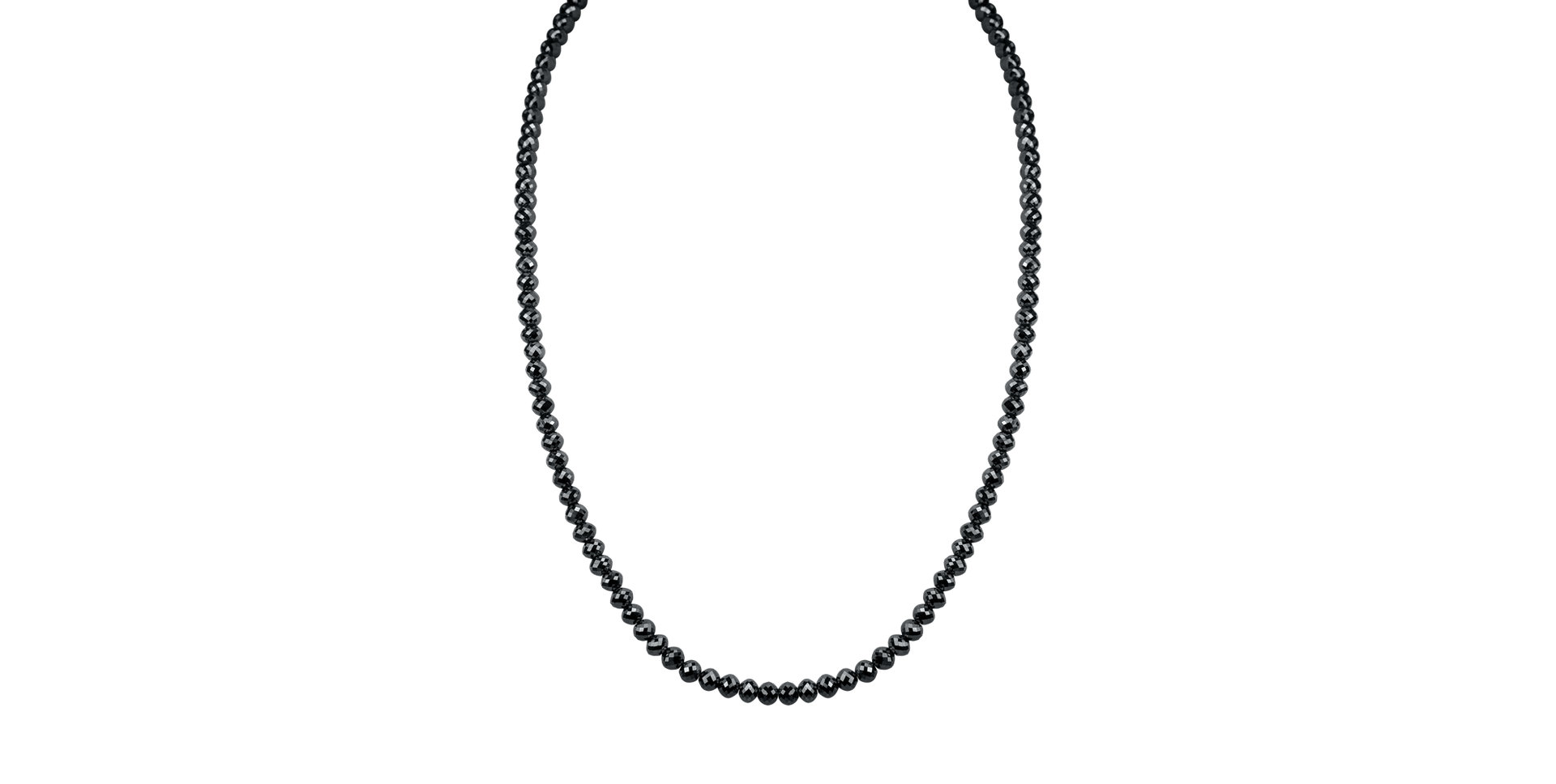 Necklace with black diamonds Night Jewel