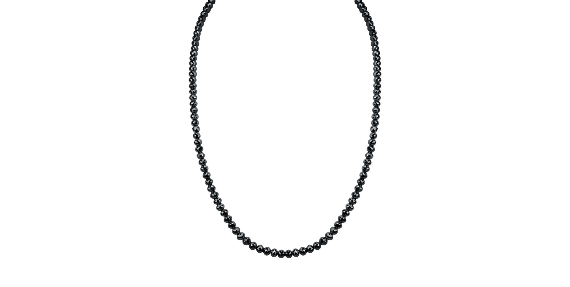 Necklace with black diamonds Night Jewel
