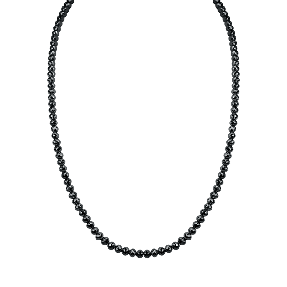 Necklace with black diamonds Night Jewel