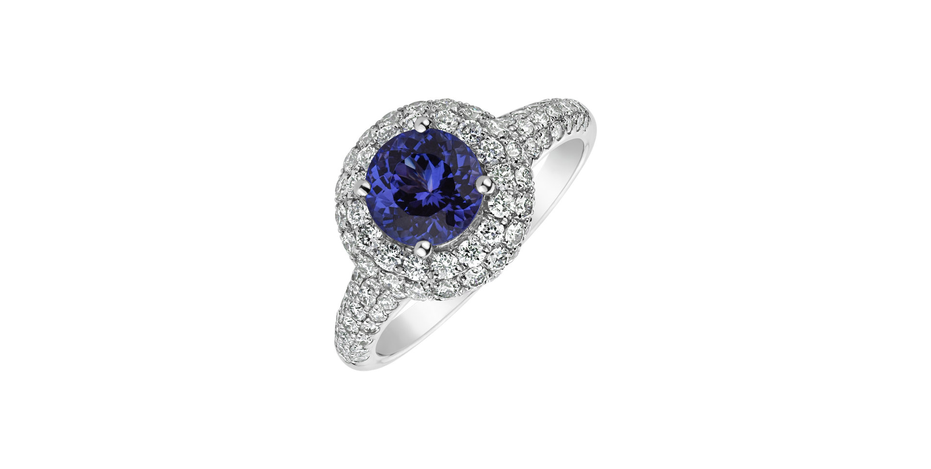 Diamond ring with Tanzanite Cleopatra Star