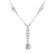 Necklace with Kunzite and diamonds Purple Lonely2