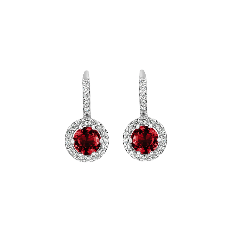 Diamond earrings with Ruby Orion Duchess