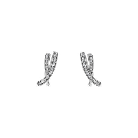 Diamond earrings Crossed Fantasy