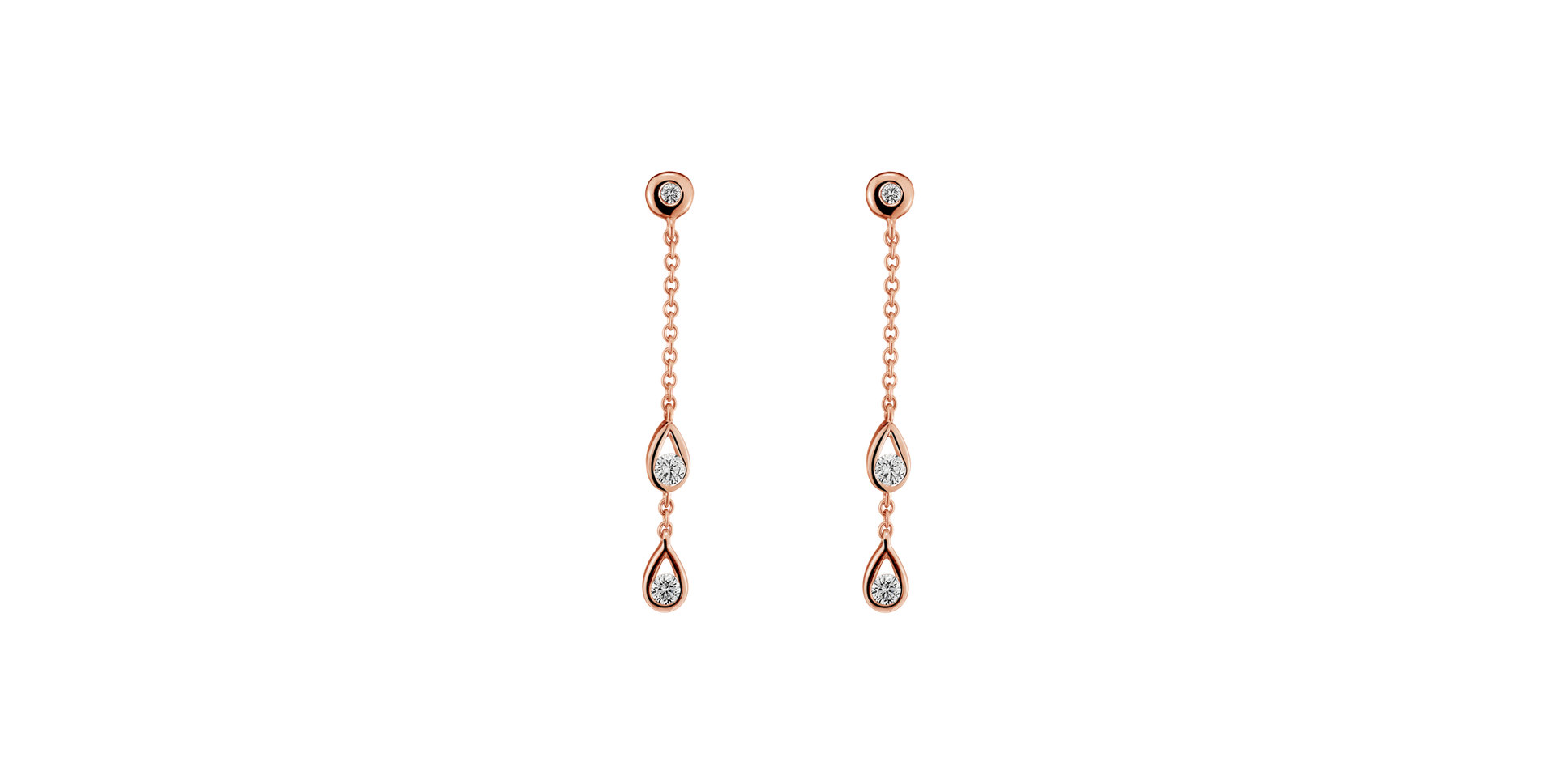 Diamond earrings Love Waterfall