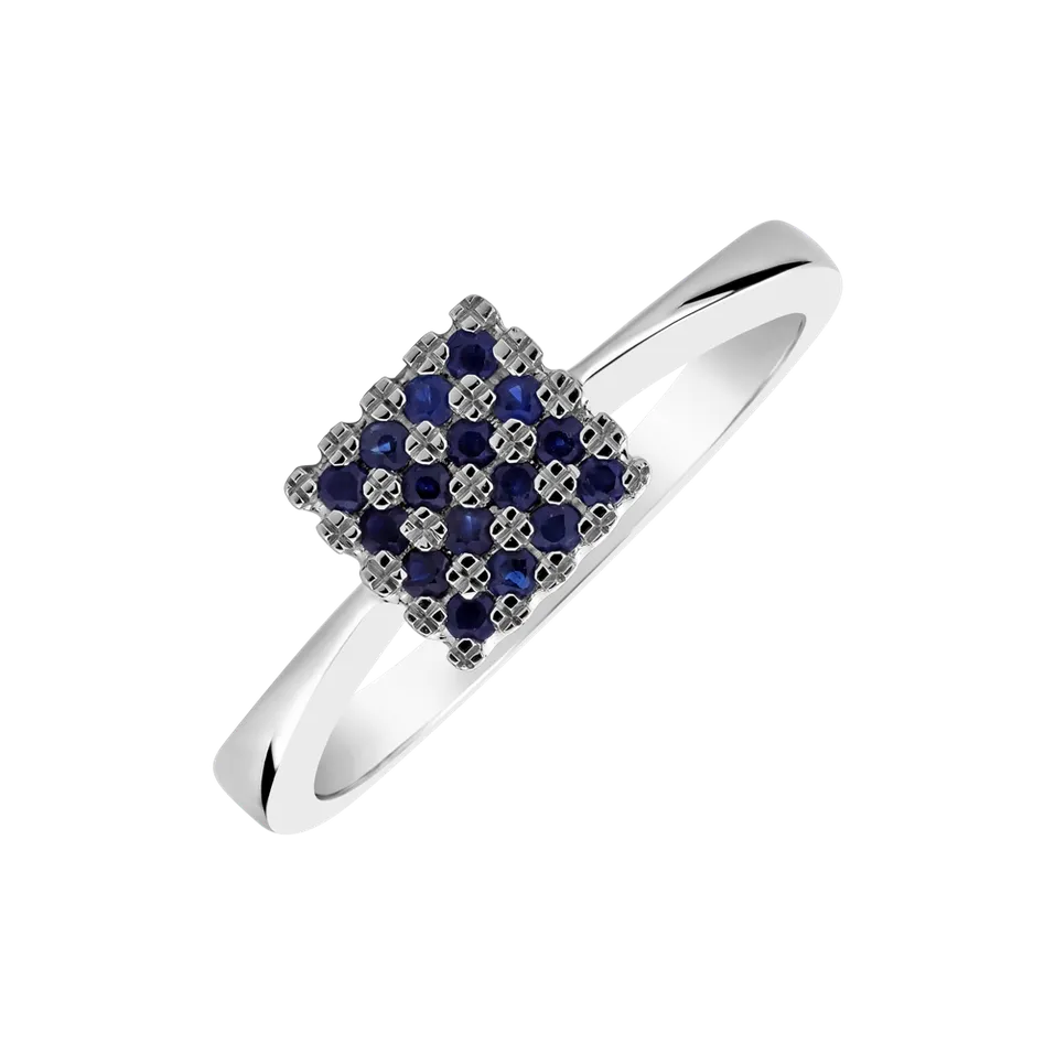 Ring with Sapphire Morpheus Mosaic