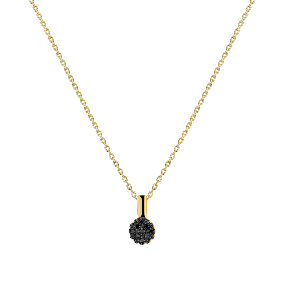 Pendant with black diamonds Radiant Requiem