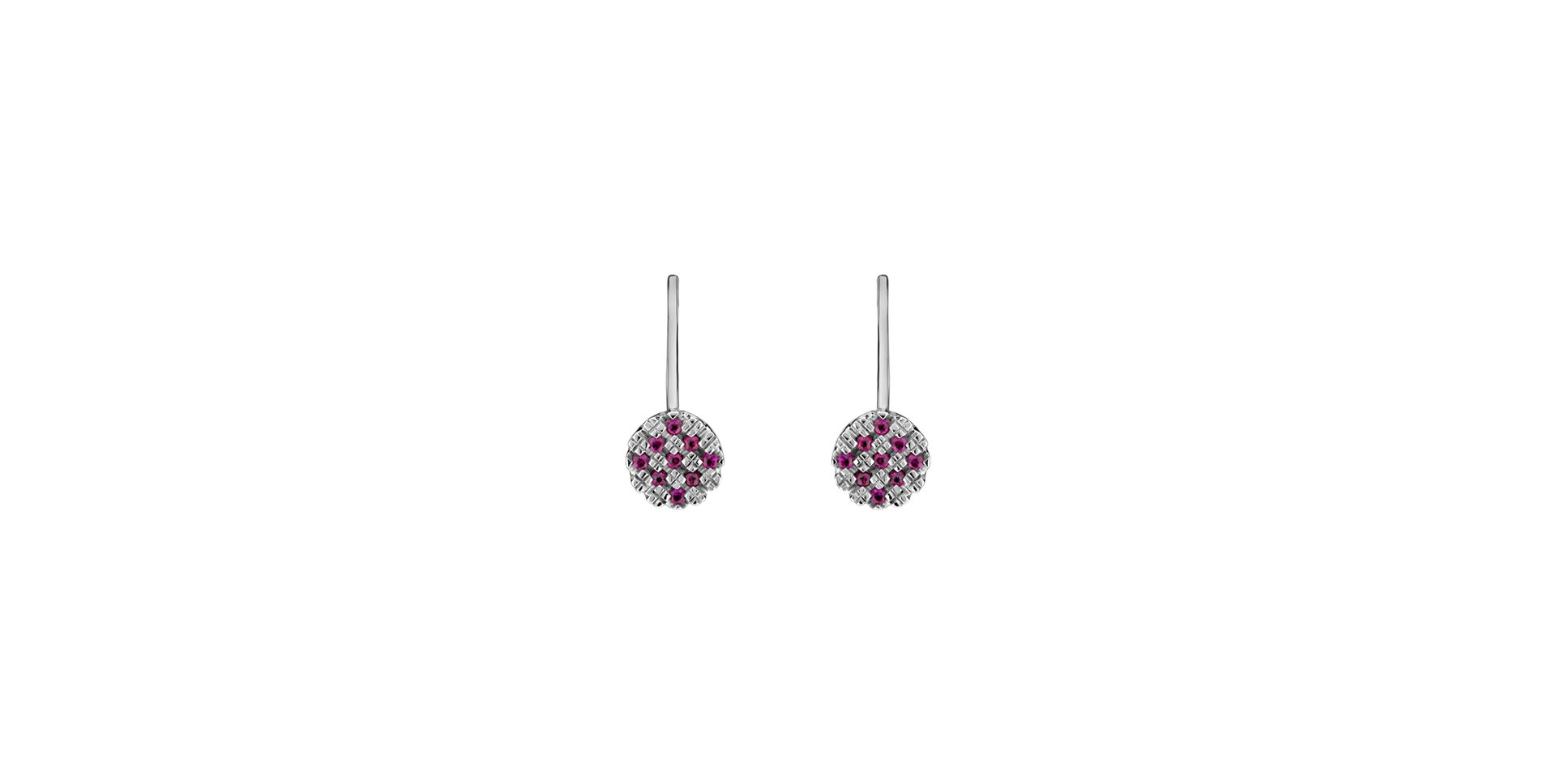 Earrings with Ruby Witching Mosaic