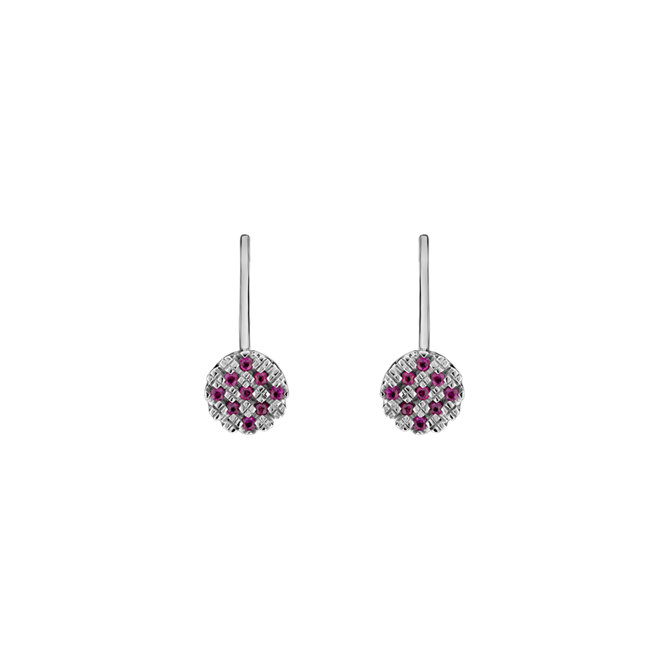 Earrings with Ruby Witching Mosaic