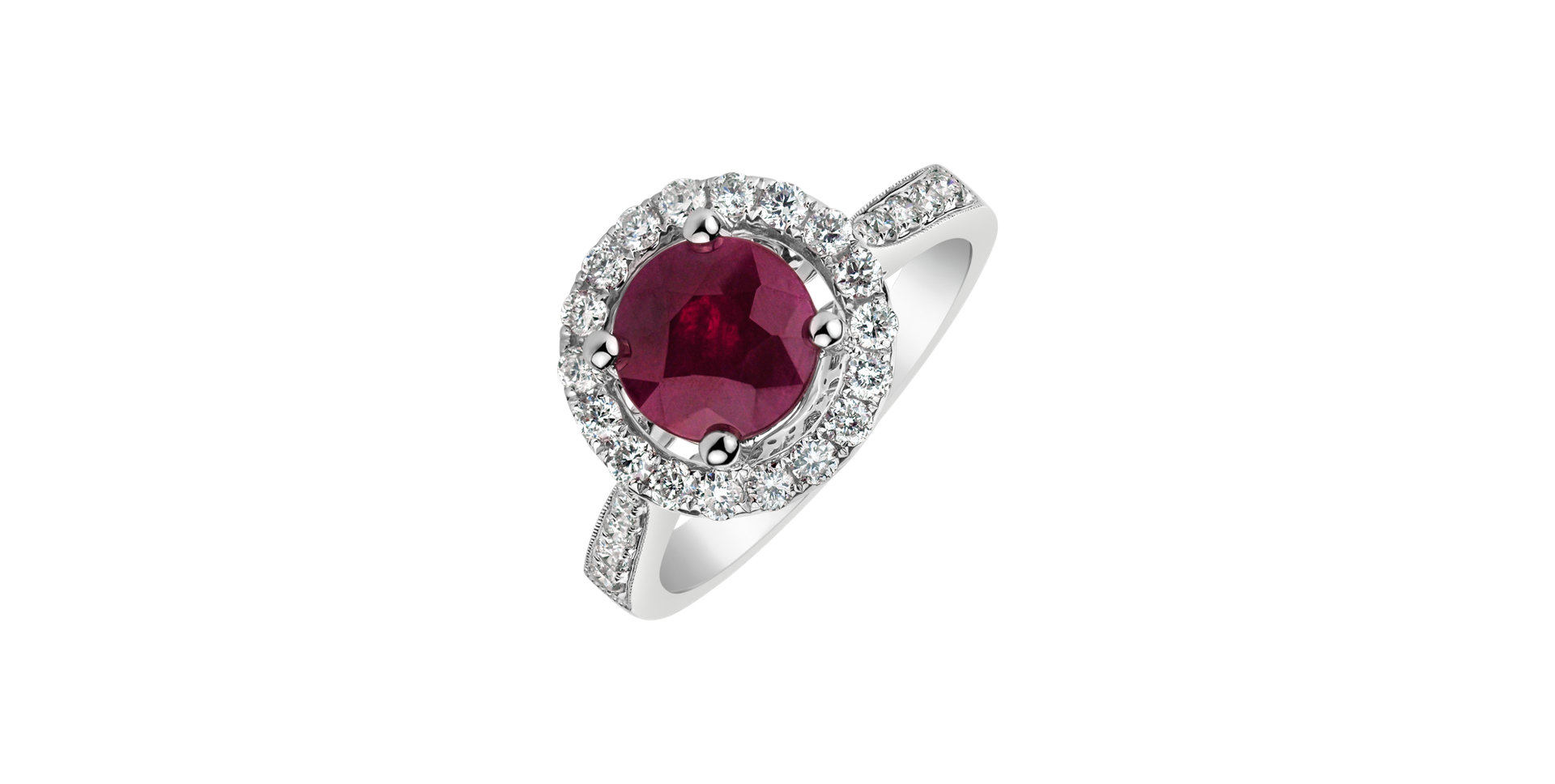 Diamond ring with Ruby Red Queen