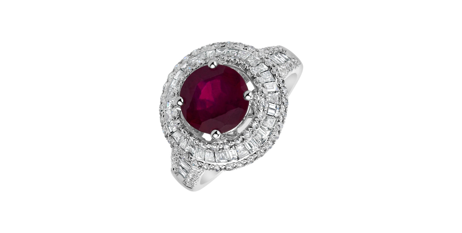 Diamond ring with Ruby Magesty Miracle
