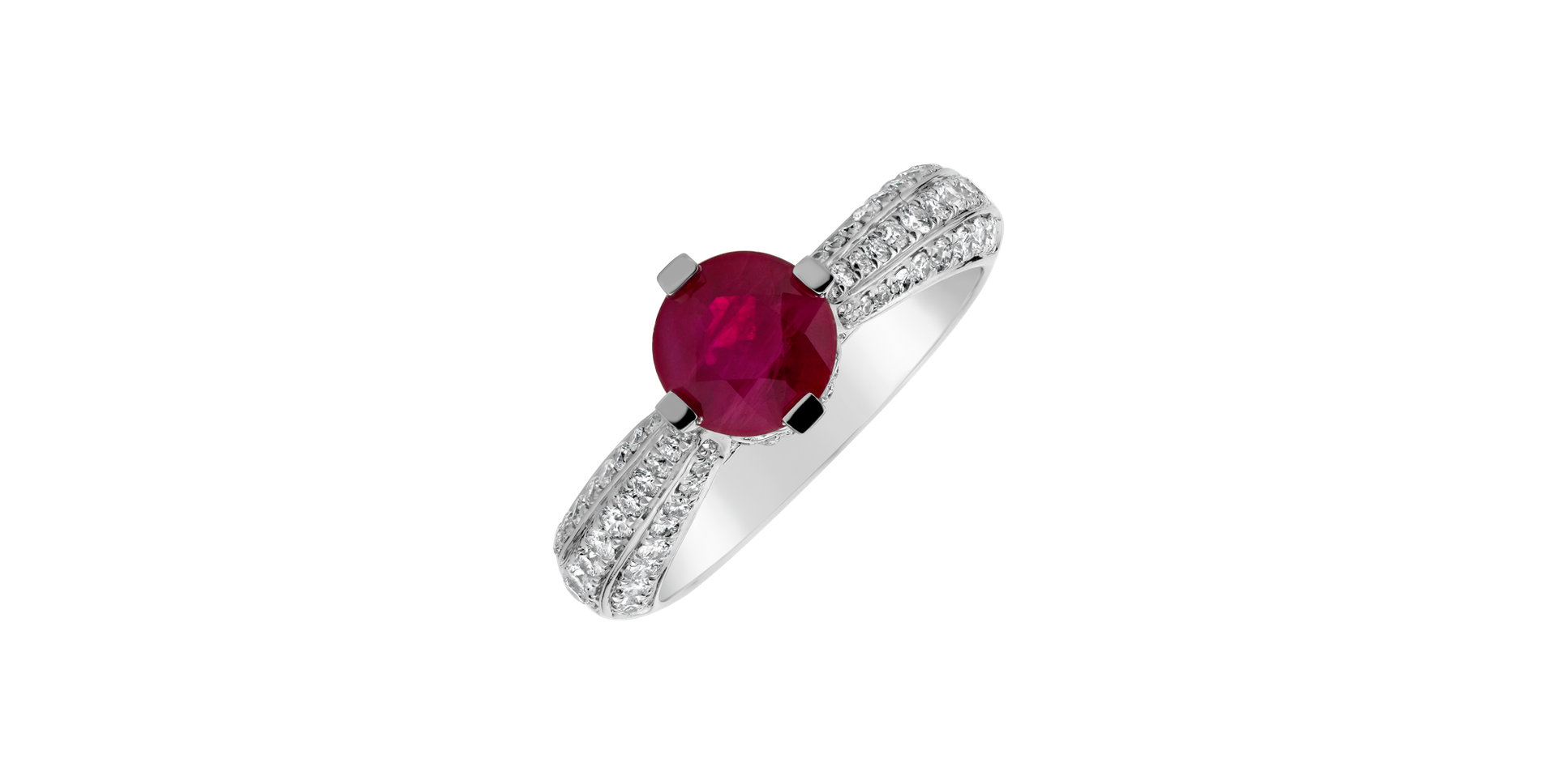 Diamond ring with Ruby Stone of  Love