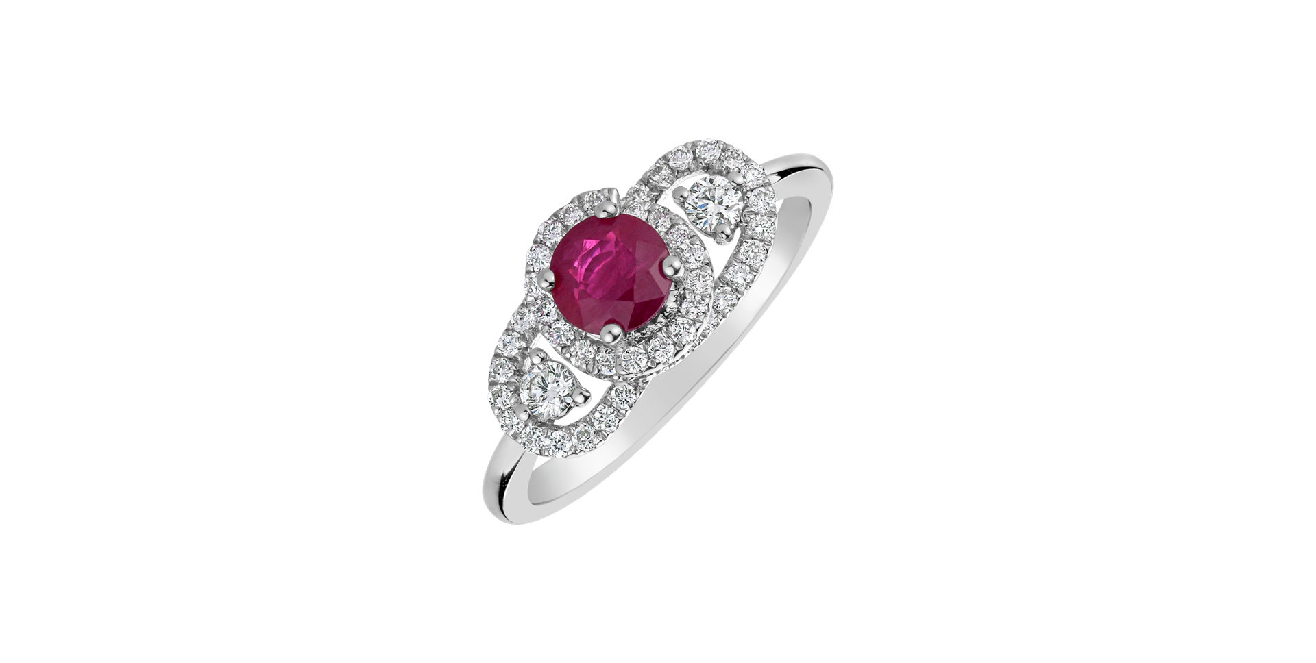 Diamond ring with Ruby Broadway Countess