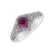 Diamond ring with Ruby Red Star2