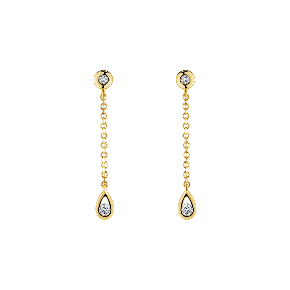 Diamond earrings Love Waterfall