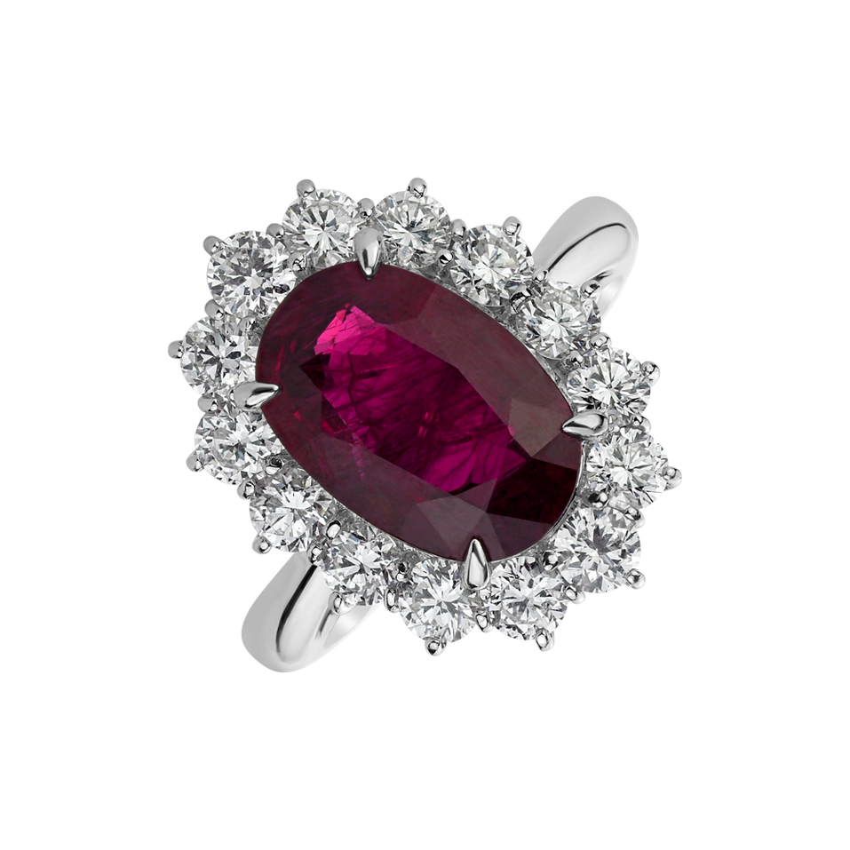 Diamond ring with Ruby Czarina Star