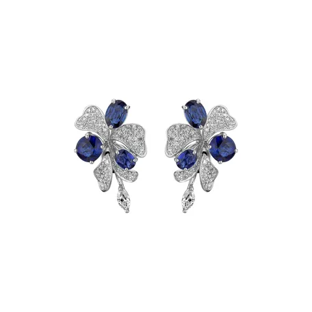 Diamond earrings and Sapphire Czarina Symphony