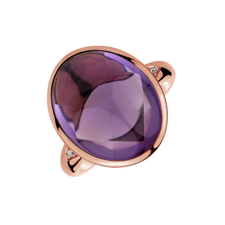 Diamond rings with Amethyst Witching Princess