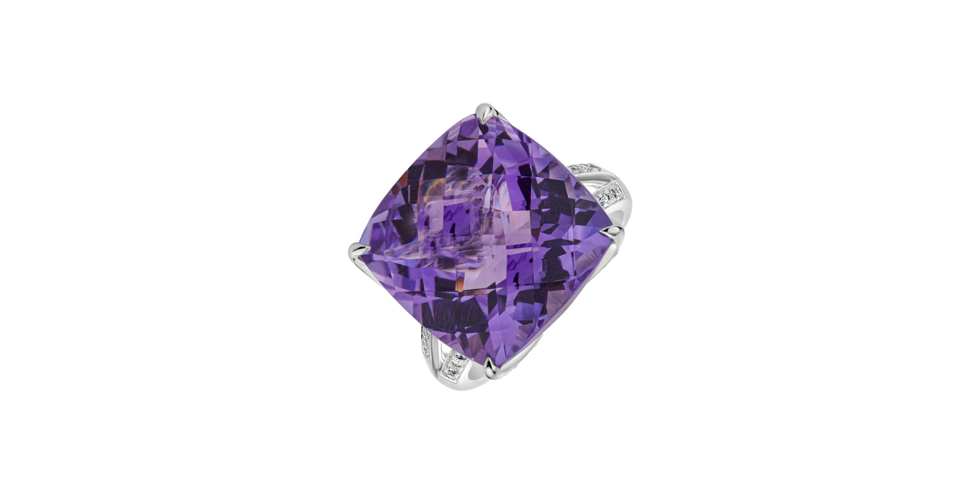 Diamond rings with Amethyst Czarina Love
