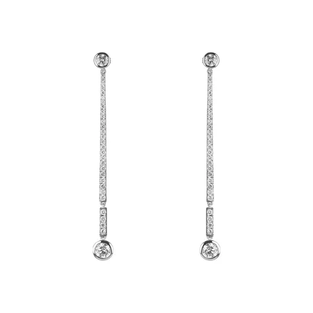 Diamond earrings Glittering Flame