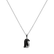 Necklace with black and white diamonds Tiny Penguin2