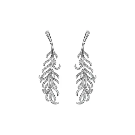 Diamond earrings Dream Feather