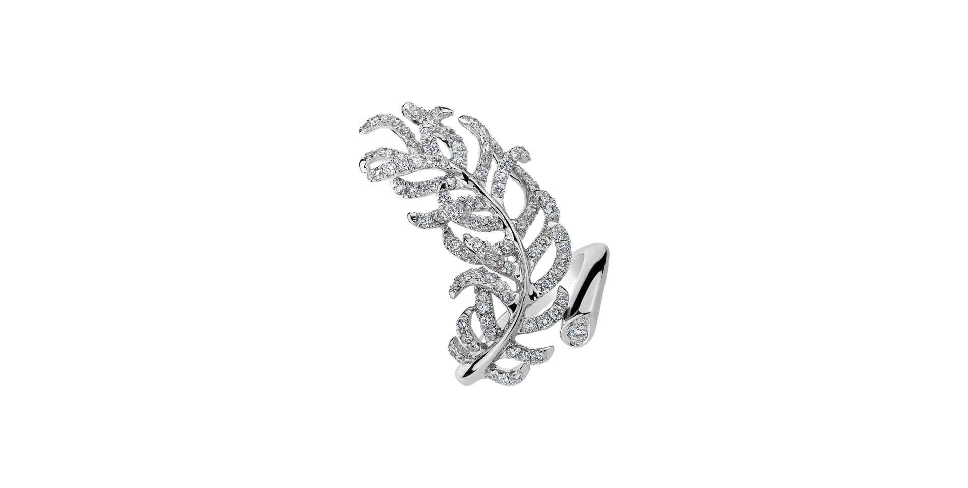 Diamond ring Feather Love