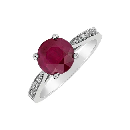 Diamond ring with Ruby Sin Secret