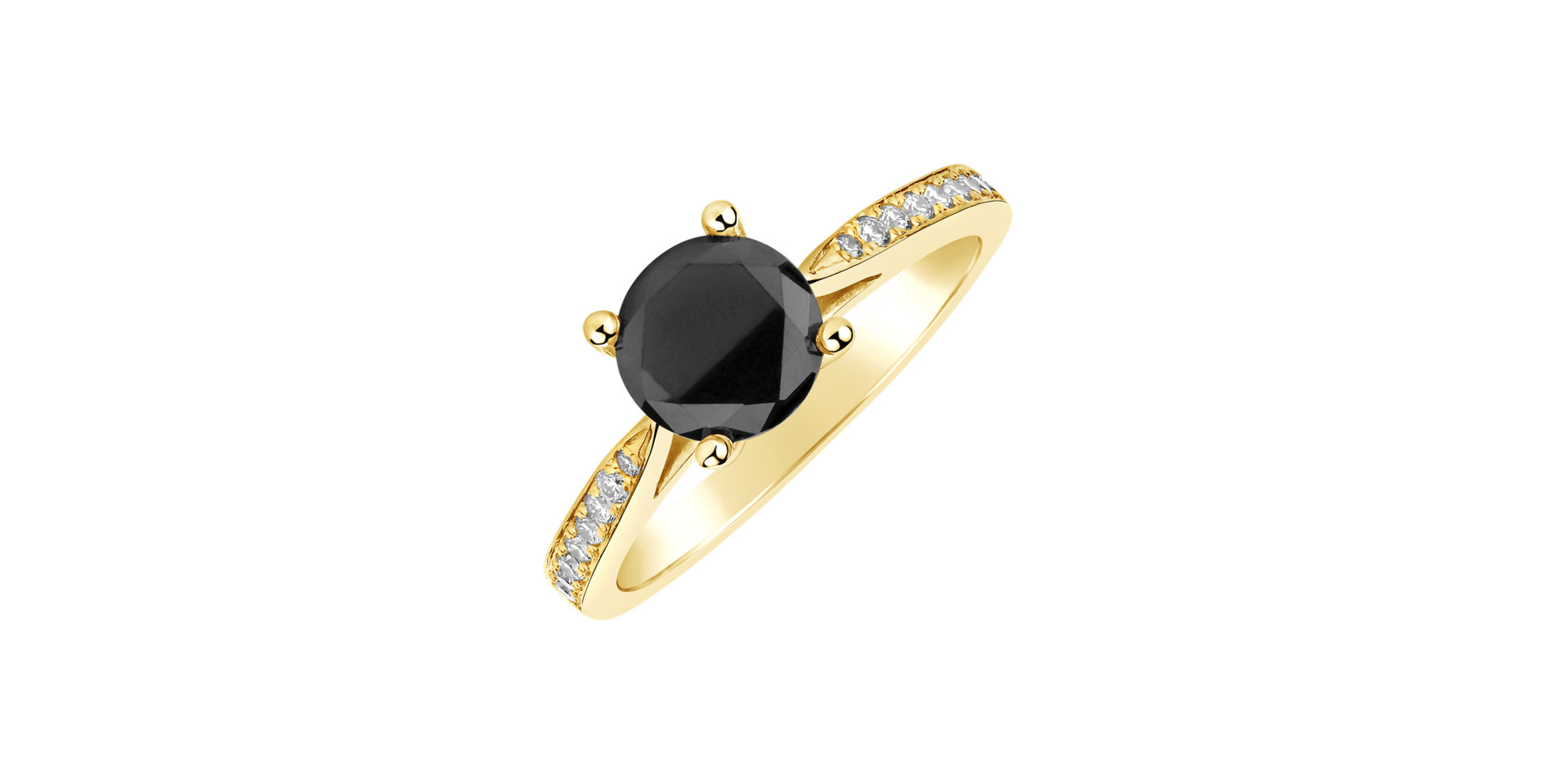 Ring with black and white diamonds Sin Secret