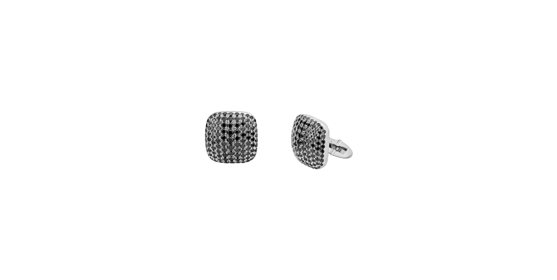 Cufflinks with black diamonds Star Gem