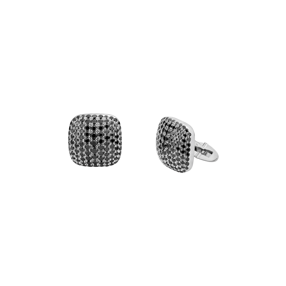 Cufflinks with black diamonds Star Gem