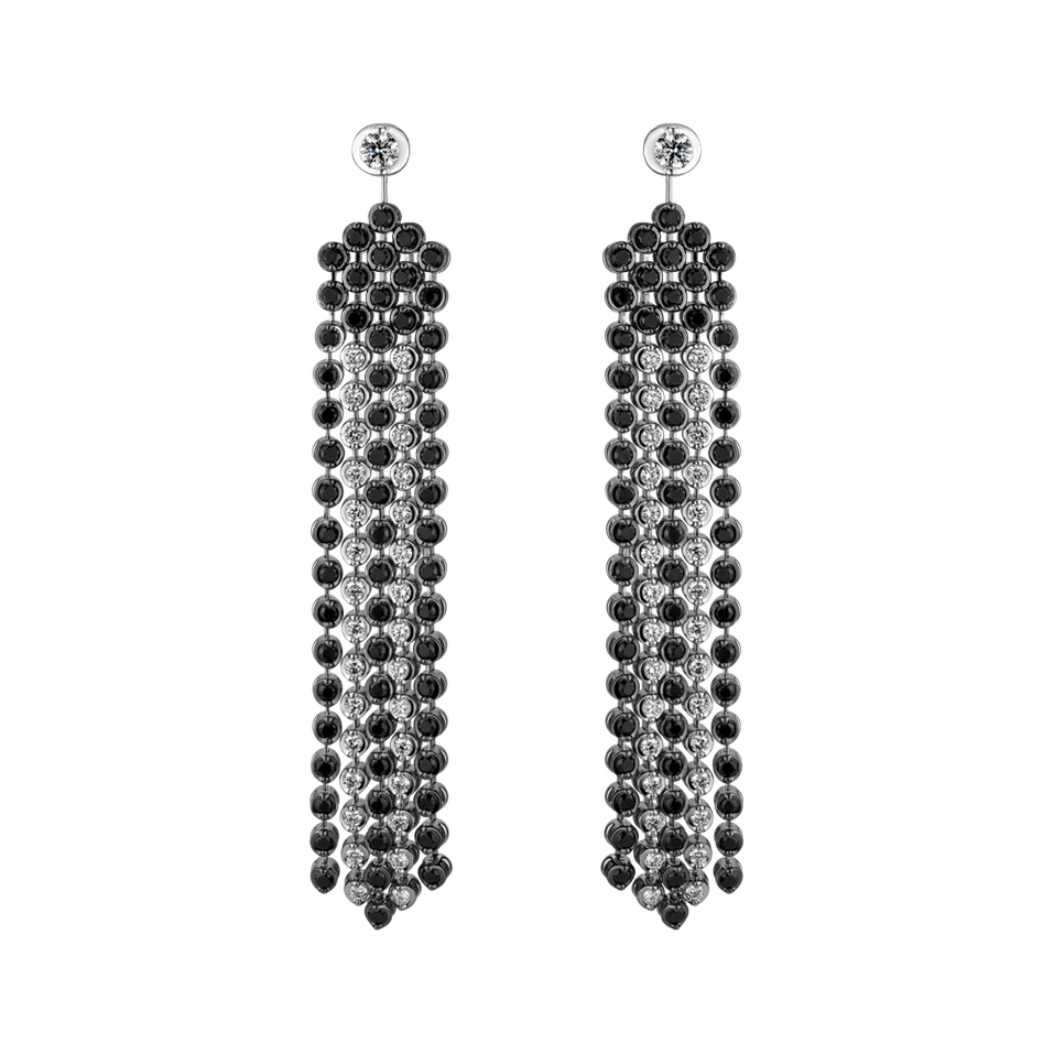 Earrings with black and white diamonds Theophilus