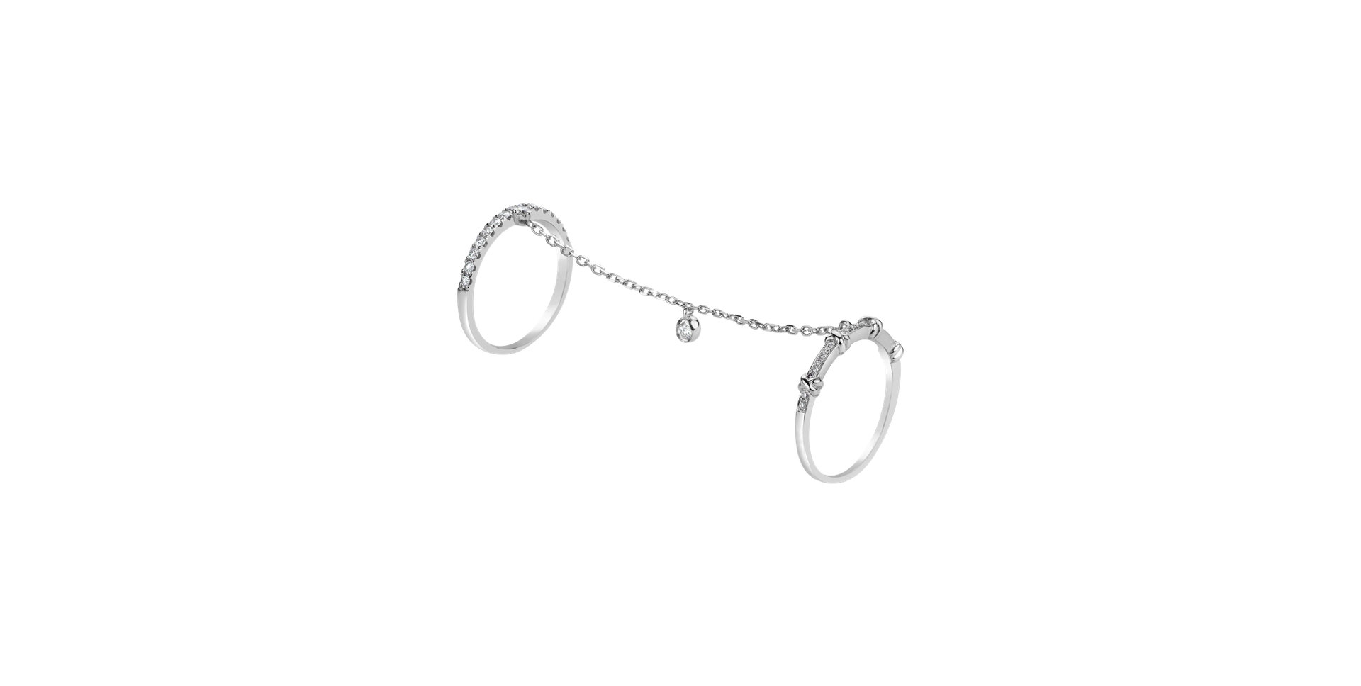 Diamond ring Entwined Rings