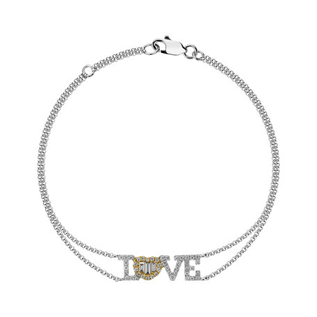 Bracelet with diamonds Love Messenger
